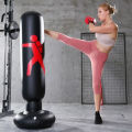 Inflatable Punching Bag for Kids and Adults 63" High Boxing Blow Up Bop Bag Freestanding Punch Bag Gift Set. 