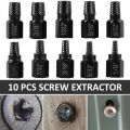 10Pcs Screw Extractor Kit Alloy Steel Damaged Screw Remover Set Metal Bolt Stud Multi-Spline Screw Extractor Easy Out Drill Bits. 