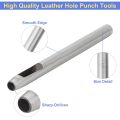 6Pcs/Set Leather Hole Punching Tools Hollow Round Hole Puncher Clothing Sewing Leathercraft Accessories Drilling Puncher Kit. 