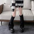 Autumn and Winter Leg Warmer Wide Legs Black White Lolita Socks for Women Stripe Socks.