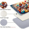 Stone Built Water Well 3D Visual Flat Pattern Design Floor Mat for Household Bathroom Door, Absorbent and Non Slip Foot Mat. 