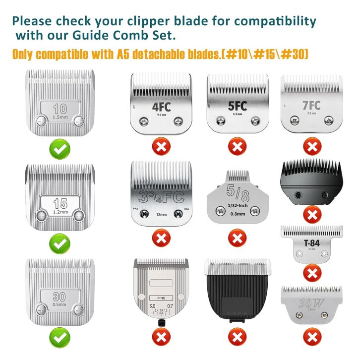 Professional%20Animal%20Stainless%20Steel%20Attachment%20Guide%20Comb%20Set%20for%20Wahl%20KM%20Detachable%20Blade%20(Only%20For%20#10/15/30)%20Pet,%20Dog%20Clipper%20-%20Image%203