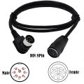 90 Degree Angle Large 8 Pin Din Male To Male Female Speaker Audio Cable Wire For Bang Olufsen B&O PowerLink BeoLab Power MK2. 