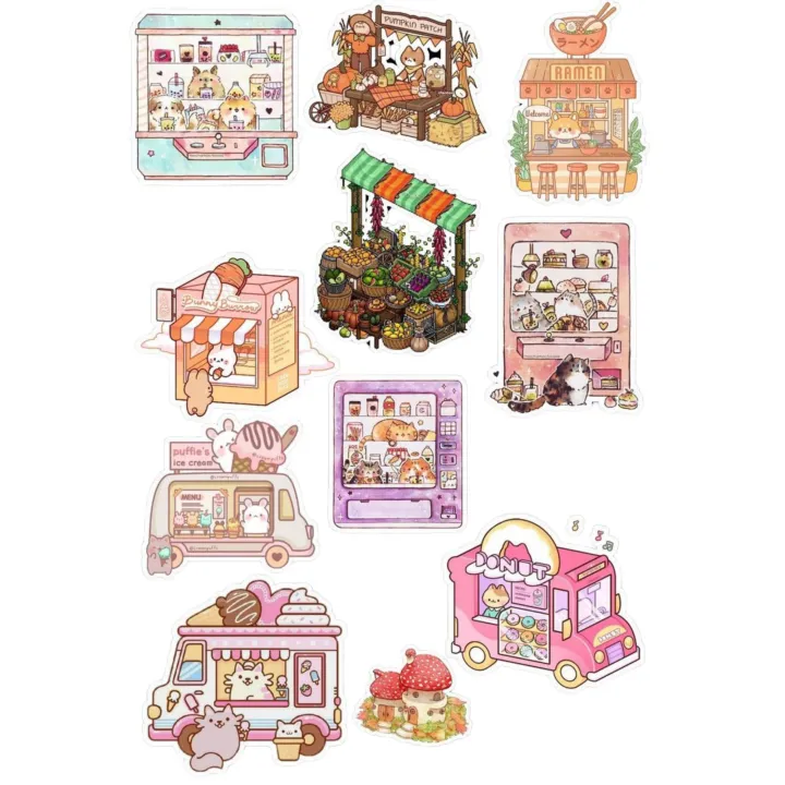 Kawaii%20Cute%20Aesthetic%20Food%20A5%20UNCUT%20Sticker%20Sheet%20For%20Notebook%20Journals%20Water%20Bottle%20-%20Image%203