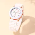 Reloj Mujer Fashion Women Watches White Silicone Jelly Quartz Watch Ladies Dress Wrist Watch Gifts for Girls Relogio Feminino. 