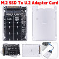 M.2 SSD To U.2 Adapter Card M.2 NVMe SATA-Bus NGFF SSD To PCI-e U.2 SFF-8639 PC-E3.0X4 M2 Adapter Converter for 2230/2260/2280. 