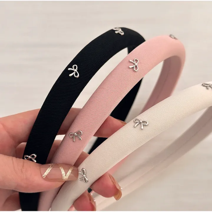 1PC%20Generic%20Women's%20Headband%20Set,%203%20Pieces,%20White,%20Pink,%20Black,%20with%20Bow%20Accents%20-%20Image%205