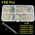 150/240 Pcs Stainless Steel Cotter Pin Kit Split Pin Assortment Whistle U Pin Fixings Assorted Sizes M1 M1.5 M2 M2.5 M3 M4 M5. 