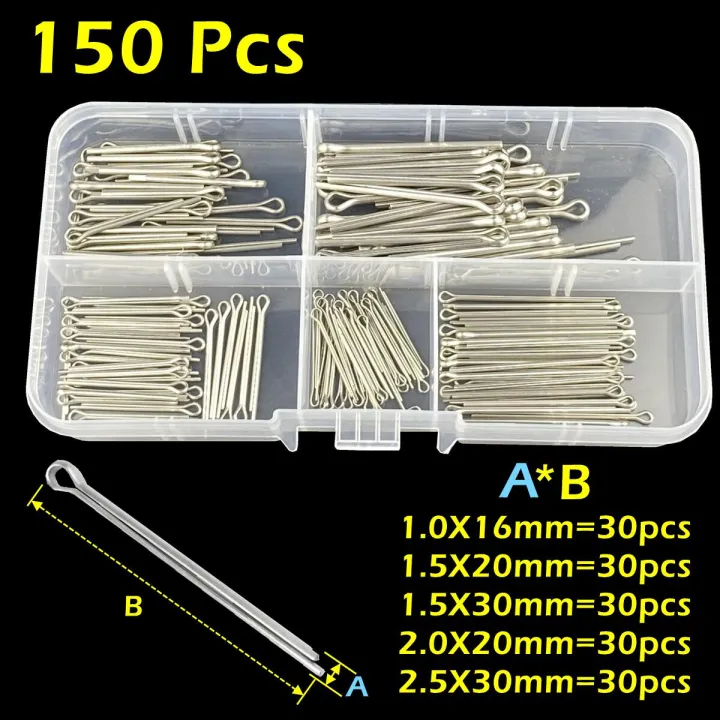 150/240%20Pcs%20Stainless%20Steel%20Cotter%20Pin%20Kit%20Split%20Pin%20Assortment%20Whistle%20U%20Pin%20Fixings%20Assorted%20Sizes%20M1%20M1.5%20M2%20M2.5%20M3%20M4%20M5%20-%20Image%205