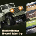 C8815 1/10 WILLYS 2.4G Rc Car 1941 4WD RTR Crawler Climbing Scale Military Truck Offroad Vehicle Adult Toys Gift For Kids. 