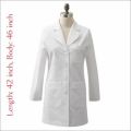 Female White Medical Apron With Pure Korean Cotton Fabric /Female Doctors White Apron /Lab White Apron/Medical Female Students Apron/Nursing Pure Cotton White Apron. 