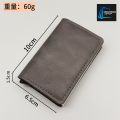 Ultra Slim RFID Card Holder - Unbuttoned Black | Minimalist Auto Pop-up PU Leather Wallet for Unisex | Secure Cash & Cards.