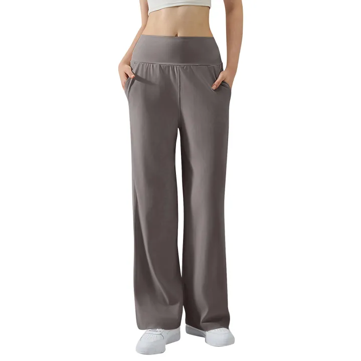 Women's%20Elastic%20Baggy%20High%20waist%20Yoga%20Pants%20Summer%20Sports%20Lifting%20Hip%20Micro%20Flared%20Trouser%20Loose%20Dance%20Leggings%20Solid%20sweatpants%20-%20Image%203