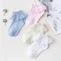 10 Pairs/lot Baby Girls Kids Socks Lace Ruffle Princess Mesh Children Ankle Short Breathable Cotton White Pink Blue Toddler Sock. 