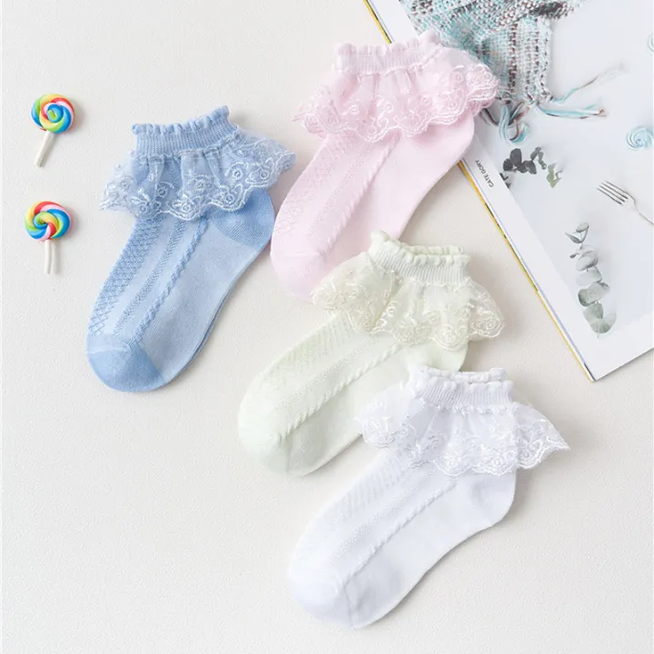 10%20Pairs/lot%20Baby%20Girls%20Kids%20Socks%20Lace%20Ruffle%20Princess%20Mesh%20Children%20Ankle%20Short%20Breathable%20Cotton%20White%20Pink%20Blue%20Toddler%20Sock%20-%20Image%204