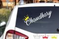 Customize Your Name with Crown for Car Windshield 16 inches long, Waterproof Vinyl Sticker Decals By Sticker Saloon. Customised, Custom Name Car Stickers. 
