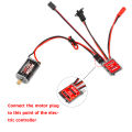 RCXAZ Miniature ESC 30A Mini Brush ESC 2S 4~8v for DIY Mini 1/16 1/18 1/24 RC Car Boat Fuel Tank with Brake. 