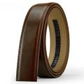 115 135 145 Men Genuine Leather Belts Without Buckle Belt 3.5cm Wide No Buckle Cowskin Belt Black Brown Cinturones Para Mujer.