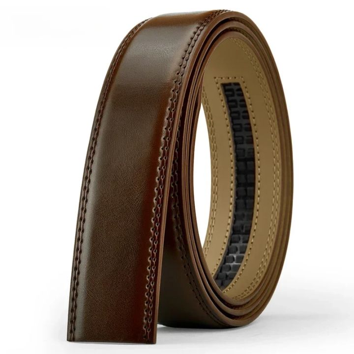 115%20135%20145%20Men%20Genuine%20Leather%20Belts%20Without%20Buckle%20Belt%203.5cm%20Wide%20No%20Buckle%20Cowskin%20Belt%20Black%20Brown%20Cinturones%20Para%20Mujer%20-%20Image%203