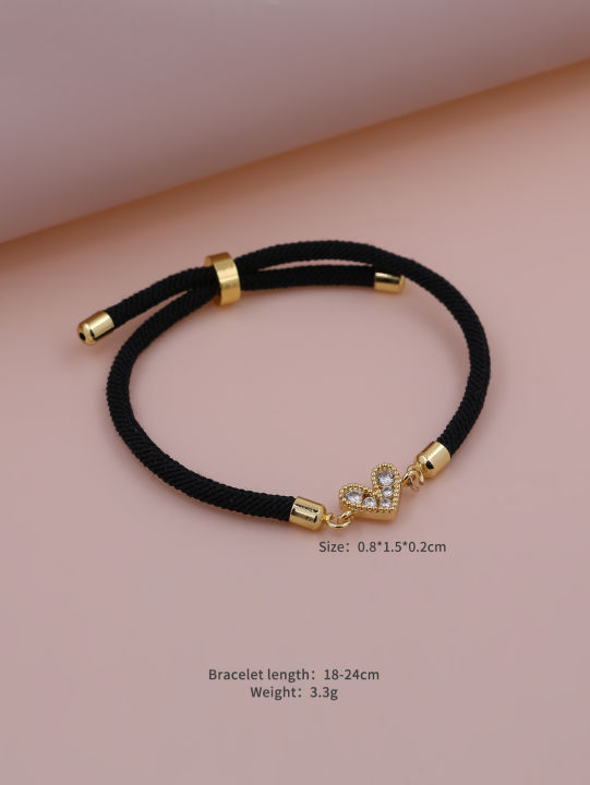 Simple%20and%20Versatile%20Gold-Plated%20Copper%20Multi-Color%20Zircon%20Adjustable%20Red%20Pink%20Black%20Push%20Pull%20Bracelet%20Men%20Women%20Couple%20Jewelry%20-%20Image%205