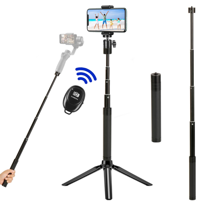 Extension Monopod Rod Pole Selfie Stick Tripod For Om 5 Osmo Mobile 5 4 Gimbal Camera FeiYu Zhiyun Smooth Moza Accessories