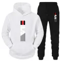 Men's Tracksuit Hooded Sweatshirt+Sweatpants 2 Pcs Sets Sports Suit Casual Jogger Sportswear 2 Piece Male Fleece Streetwear Sets. 