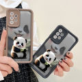 Cartoon Panda Case For Samsung A53 A55 A52 A54 5G A13 A14 A15 A12 A32 A33 A34 A35 A21S A51 Cover S24 S23 Ultra S22 Plus S20 FE. 