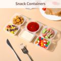 5/10/20/40PCS Double Compartment Seasoning Container with Lid Portable Compartment Snack Container for Daily Outdoor Picnic. 