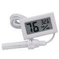 Digital LCD Mini Thermometer Hygrometer Fridge Freezer Temperature Humidity Meter White Color. 