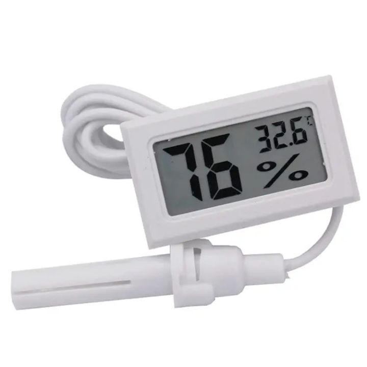 Digital LCD Mini Thermometer Hygrometer Fridge Freezer Temperature Humidity Meter White Color