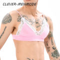Men's Bras  Underwear Lace See-Through Men's Safety Belts Body Sissy Clothing Gay Exposure Bikini Lingerie. 