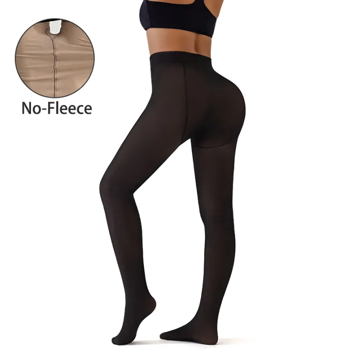 Women%20Fleece%20Lined%20Leggings%20Winter%20Thermal%20Sheer%20Tights%20Feeted%20Pantyhose%20Fake%20Translucent%20Thick%20Warm%20Booty%20Lifting%20Leggings%20New%20-%20Image%207