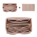 HHYUKIMI Brand Make up Organizer Felt Insert Bag For Handbag Travel Inner Purse Portable Cosmetic Bags Fit Various Brand Bags. 