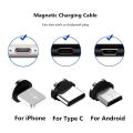 1-5Pcs Round Magnetic Cable For 8 Pin Type C Micro USB C Plugs Fast Charging Phone Magnet Charger Plug For iPhone chargering. 