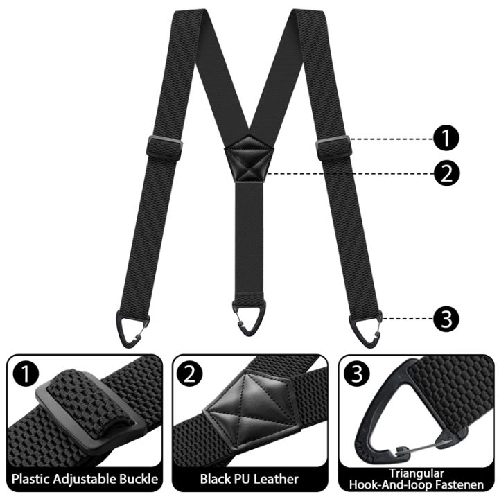 Hidden Suspenders Men 3 Clip 4cm Width Braces Adjustable Elastic Y Back Pants Women Adult Man Braces Wedding Work Accessories