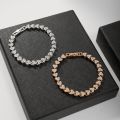 Luxury Roman Crystal Geometric Chain Bracelets for Women Trendy 2024 Goth Full Rhinestone Charm Bangles Wed Jewelry Accessories. 