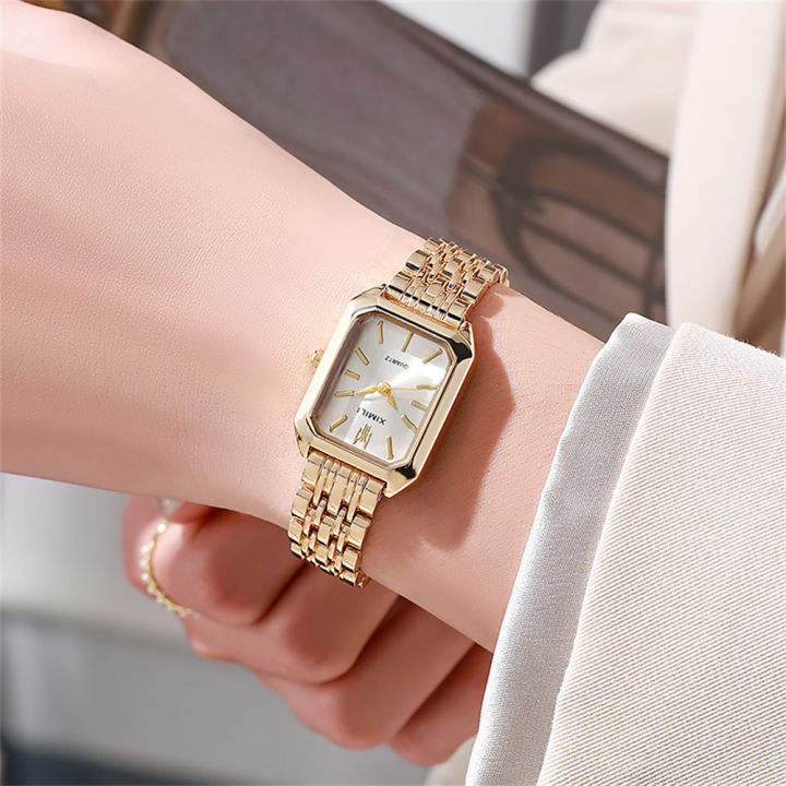 Luxury%20Ladies%20Fashion%20Quartz%20Watch%20Simple%20Scale%20Square%20Quality%20Gold%20Plated%20Women%20Watches%20Business%20Stainless%20Steel%20Folding%20Clock%20-%20Image%204