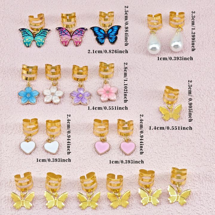 20Pcs%20Butterfly%20Braid%20Clips%20Crystal%20Dreadlock%20Hair%20Accessories%20Colorful%20Butterflies%20Pendant%20Charms%20Pearl%20Shiny%20Hair%20Jewelry%20-%20Image%205