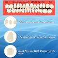 6 Sets Acrylic Resin Fake Teeth Artificial Teeth Denture Dental Tooth Prop Synthetic Resin Denture for Replacement DIY Halloween. 