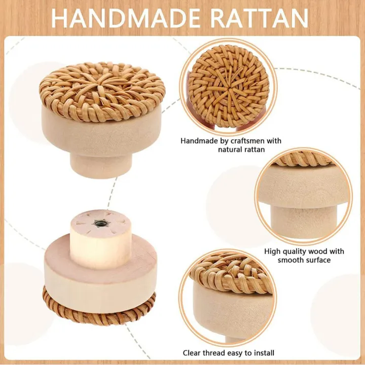 2pcs%20Solid%20Wooden%20Door%20Handle%20Circular%20Small%20Rattan%20Weaving%20Single%20Hole%20Cabinet%20Wardrobe%20Shoe%20Drawer%20Pulls%20Knobs%20for%20Furniture%20-%20Image%205