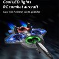 Foam RC Plane Fighter 2.4G Remote Control Stunt Glider 360 ° Rolling Flight Flying EPP Foam Aircraft with LED Toys for Kids.