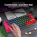 【60% Blue Switches Mechanical Gaming Keyboard】 Compact  Wired Gaming Keyboard with RGB Backlight ~ Type C Interface, 10 Rainbow Lighting Modes, Anti-Ghosting, USB Key Board for PC Gaming, Typing, Mobile Pubg, Laptop, Free Fire ~ Jedel KL69 By FunBug. 
