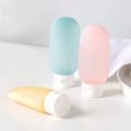 4Pcs/Set Travel Botttle Set 60ml Refillable Bottle Soft Silicone Lotion Shampoo Container Squeeze Tube Empty Bottle Wholesaleliu. 