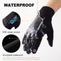GTUBIKE Winter Fishing Gloves 2 Fingers Flipped Waterproof Winter Gloves Windproof Photography Men and Women Warm Fishing Tools.