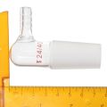 Borosilicate Glass 90 Degree Vacuum/Gas Adapter, Bent Inlet Adapter with 24/40 Inner Joint and Hose for Laboratory Lab Supply. 