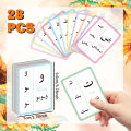 28pcs Arabic Educational Alphabet Flash Cards For Arabic Beginner Or Early Tutoring School Interesting Learning Interaction Card.