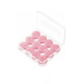 12-piece round swimming bath water and noise-proof silicone mud earplugs. 