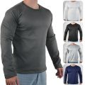 Men's Winter Thermal Underwear Extreme Cold Weather Long-sleeved Base Layer Top Fleece Lined New Winter O-Neck Bottoming Shirts.