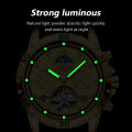 POEDAGAR Luxury Automatic Mechanical Watch Hollow Tourbillon Stainless Steel Men Watches Waterproof Luminous Date Week Men Watch. 