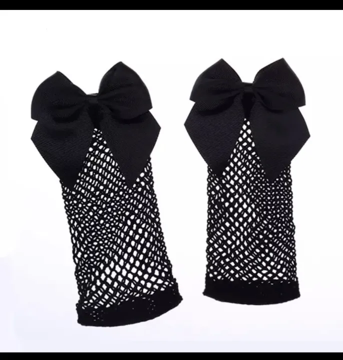 Stretchable%20Kids%20Fishnet%20Bow%20Socks%20-%20Free%20Size%20-%20Image%202